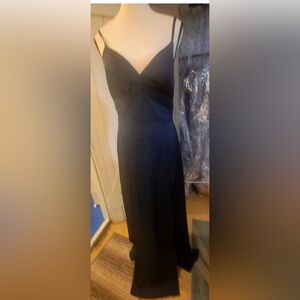 Elegant Dark Navy Evening Gown